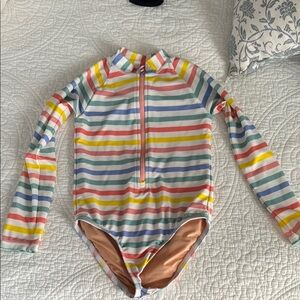 Rash Guard Long Sleeve Striped Swimsuit